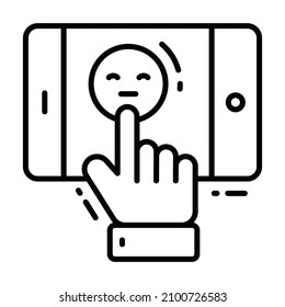 Mobiles Rating-Symbol, Umfrage und Feedback, moderne Vektorgrafik 