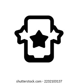 Mobile rating icon (vector illustration)