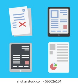 Mobile reading and literature ebook vector.