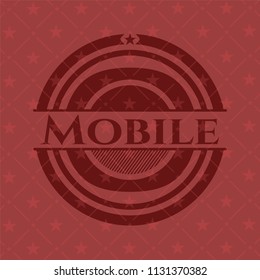 Mobile realistic red emblem