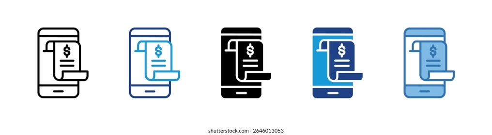 Elemento De Ícone De Recibo Móvel Para Design