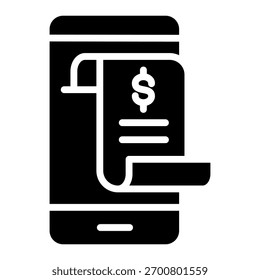 Elemento del icono del Comprobante móvil para el diseño