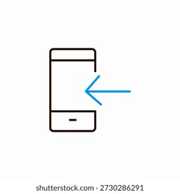 mobile receive icon sign vector