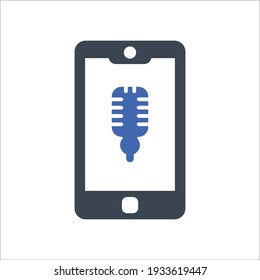 Mobile Recorder icon, Vector graphics