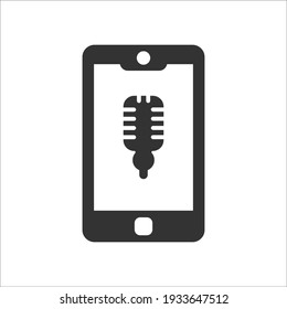 Mobile Recorder icon, Vector graphics