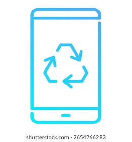 Mobile Recycling Icon Element For Design