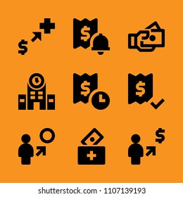 mobile, red, technology and minimal icon set. Vector illustration for web and design.