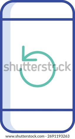 mobile refresh outline color icon design