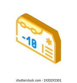 vector de icono isométrico del refrigerador móvil. señal de refrigerador móvil. ilustración de símbolo aislado