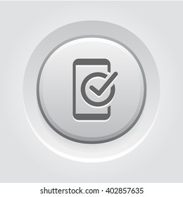 Mobile Register Icon. Online Learning