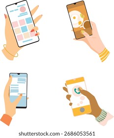 Mobile Reminder vector bundle set