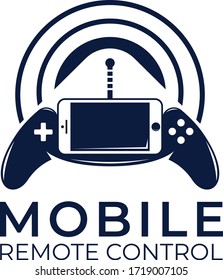 Mobile Remote Control Logo with smartphone