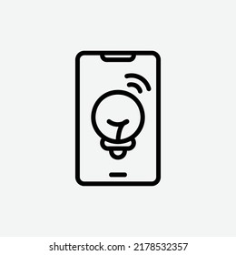  icono de control remoto móvil, icono aislado de esquema inteligente en fondo gris claro, perfecto para sitio web, blog, logotipo, diseño gráfico, medios sociales, interfaz de usuario, aplicación móvil
