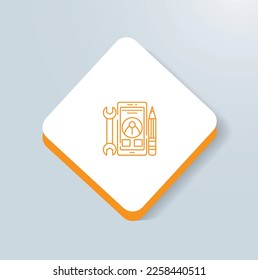 mobile Reparaturapplikationen Symbol, Vektordesign