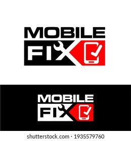 Mobile Repair and Mobile Fix Logo design and Cellphone repair logo design