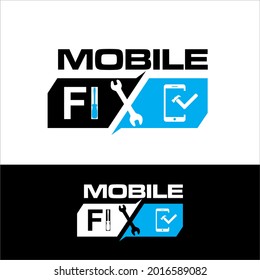 Mobile Repair And Mobile Fix Logo Design And Cellphone Repair Logo Design