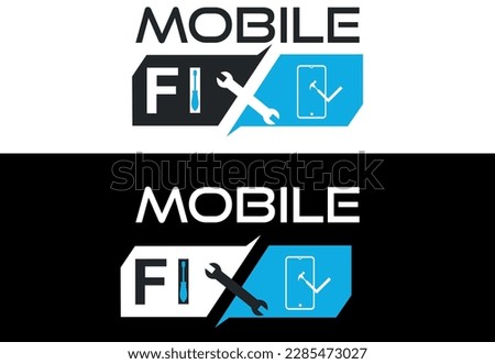 Mobile Repair and Mobile Fix Logo design and Cellphone repair logo design