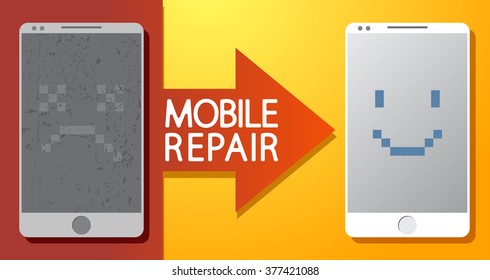 mobile repair and fix poster 
