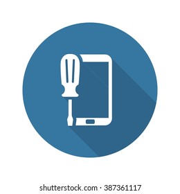 Mobile Repair Icon. Flat Design Isolated Illustration.