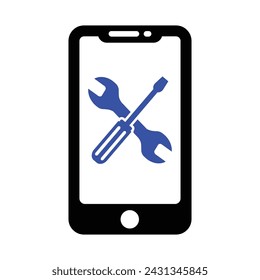 Mobile Repair Icon, Vector Graphics Illustrations 