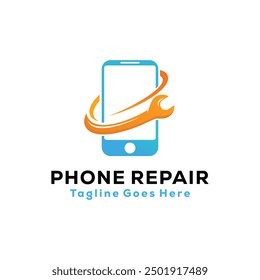 Mobile repair logo template illustration
