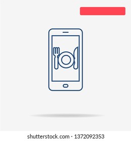 Mobile restaurant icon. Vector concept illustration for design.