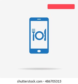 Mobile restaurant icon. Vector concept illustration for design.