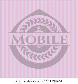 Mobile retro pink emblem