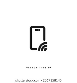 Mobile Roaming Icon. Editable Stroke