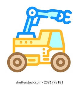 mobile robot autonomous delivery color icon vector. mobile robot autonomous delivery sign. isolated symbol illustration