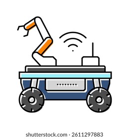 mobile robot autonomous delivery color icon vector. mobile robot autonomous delivery sign. isolated symbol illustration