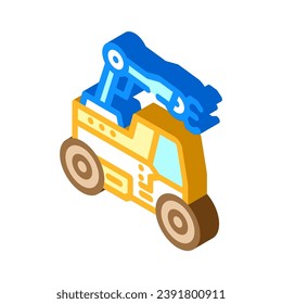 mobile Roboter autonome Lieferung isometrische Symbol Vektorgrafik. mobiler Roboter autonomer Lieferzeichen. einzelne Symbolillustration