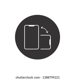 Mobile rotate vector icon, phone rotation symbol. Modern, simple flat vector illustration for web site or mobile app