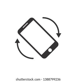 Mobile rotate vector icon, phone rotation symbol. Modern, simple flat vector illustration for web site or mobile app