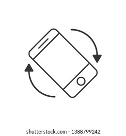 Mobile rotate vector icon, phone rotation symbol. Modern, simple flat vector illustration for web site or mobile app