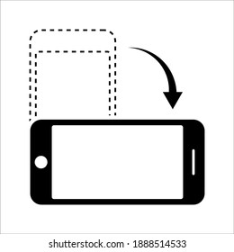 Mobile rotate vector icon, phone rotation symbol. vector illustration for web site or mobile app on white background. color editable