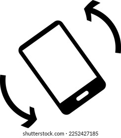 Mobile rotate vector icon, phone rotation symbol. trendy style on white background..eps
