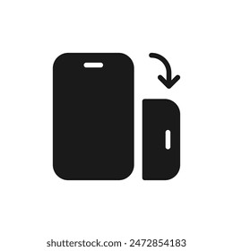 Mobile rotation icon, device rotate symbol