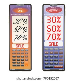 Mobile sales banner. Vector image of a smart sales banner.