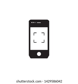 Mobile scanner icon. Phone barcode sign