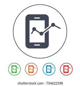 Mobile Screen Analytics Report Icon