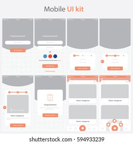 Mobile screen app UI kut