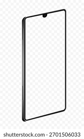 Mobile Screen Mockup — Modelo de Smartphone Isométrico em Branco