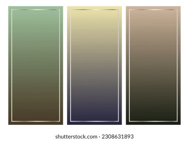 Mobile screen gradient  Silver frame dark gradient background  blue green pink yellow smooth vector