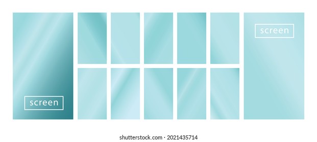 Colección de fondo colorido en colores neones modernos. Diseño vectorial de pantalla moderna para aplicaciones móviles. Gradientes holográficos en tonos suaves abstractos en tonos pastel. Relojes para el diseño.