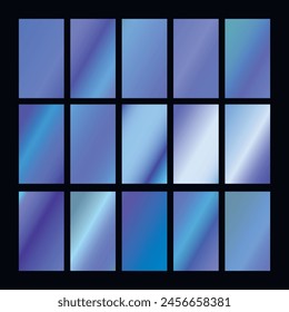 Mobile screen lock display collection of colorful backgrounds in trendy neon colors. Modern screen vector design for mobile app. Soft color abstract pastel holographic gradients. Swatches for design.