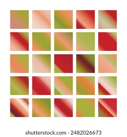 Mobile screen lock display collection of colorful backgrounds in trendy neon colors. Modern screen vector design for mobile app. Soft color abstract pastel holographic gradients. Swatches for design.