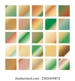 Mobile screen lock display collection of colorful backgrounds in trendy neon colors. Modern screen vector design for mobile app. Soft color abstract pastel holographic gradients. Swatches for design.
