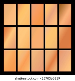 Mobile screen lock display collection of colorful backgrounds in trendy neon colors. Modern screen vector design for mobile app. Soft color abstract pastel holographic gradients. Swatches for design.