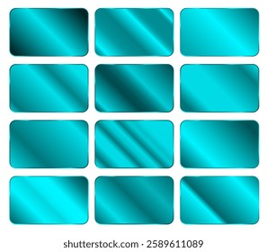 Mobile screen lock display collection of colorful backgrounds in trendy neon colors. Modern screen vector design for mobile app. Soft color abstract pastel holographic gradients. Swatches for design.